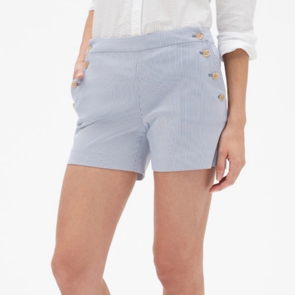Banana Republic Petite Corded Strip Sailor Short